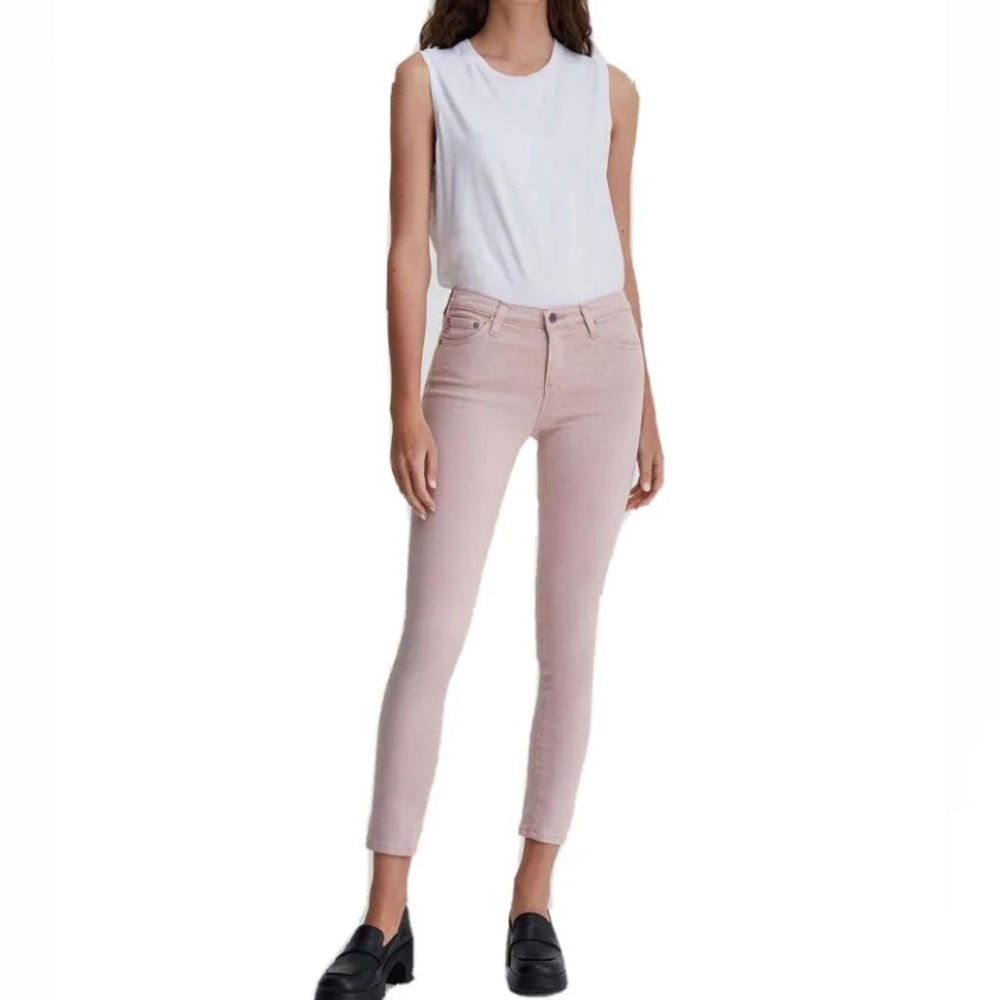 AG JEANS "THE PRIMA MID-RISE CIGARETTE ANKLE" Jeans w/Raw Hem In "01YSKK"